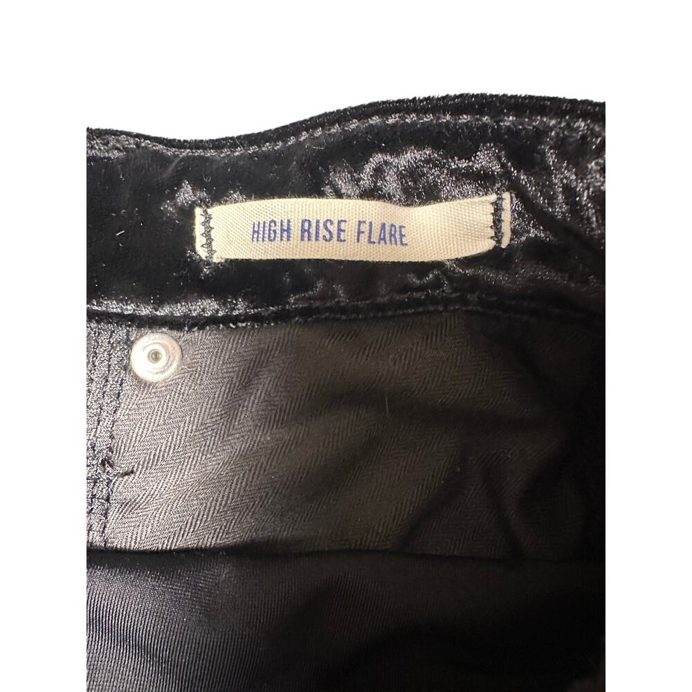 Wrangler Black Velvet High Rise Flare Pants - Picture 7 of 11